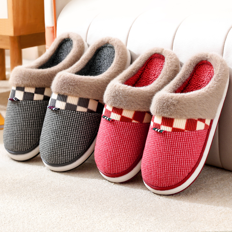 冬季情侣棉拖鞋防滑月子鞋
