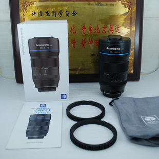 99新 M43口 思锐 35mm F1.8 1.33X 手动微单镜头 专业大光圈定焦