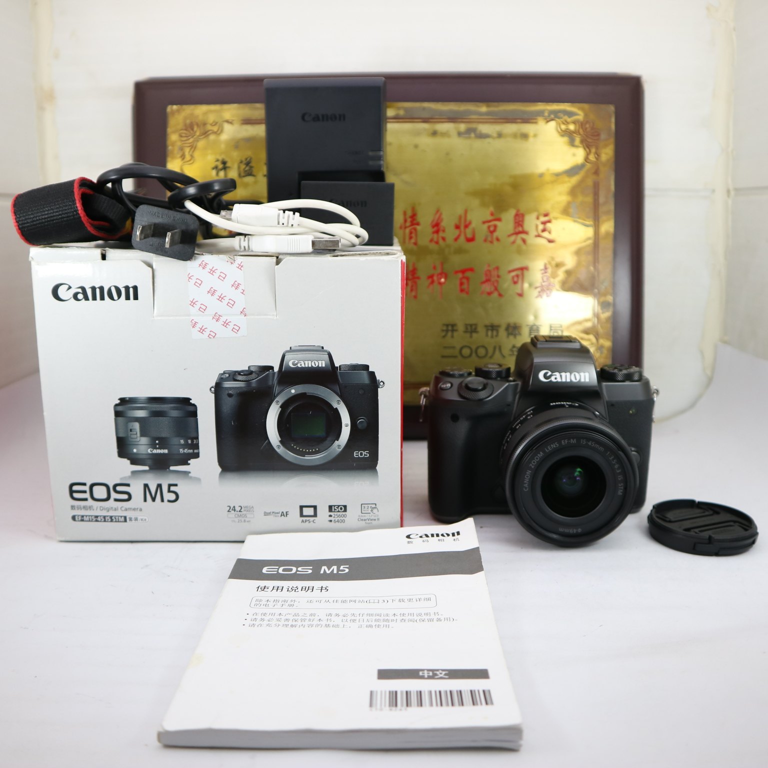 98新 佳能 EOS M5 微单无反相机+15-45 F3.5-6.3 IS STM 镜头套机
