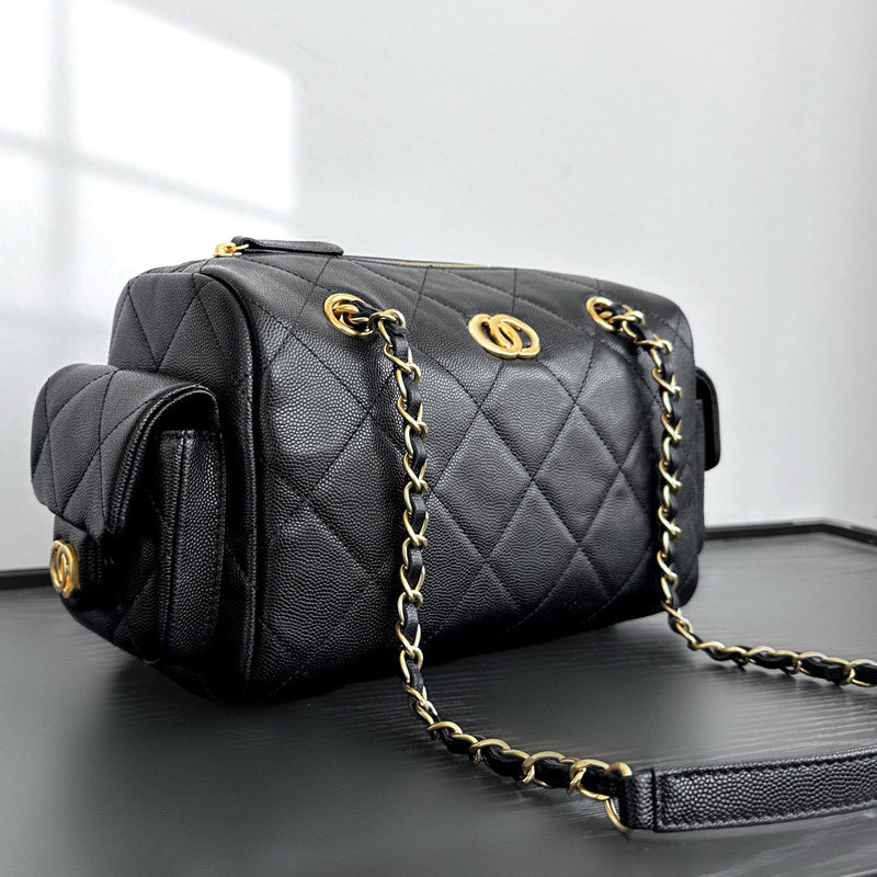 小香风轻奢国际大牌菱格链条保龄球女包真皮26高级手提单肩斜挎包,箱包皮具/热销女包/男包,通用款女包,淘宝优惠券,粉丝福利购,淘宝优惠卷