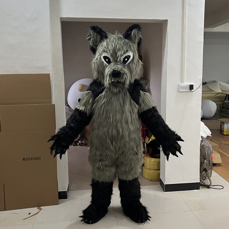 定做动漫灰狼狗恶狼卡通人偶狼先生表演布偶人穿戴装扮道具衣服装