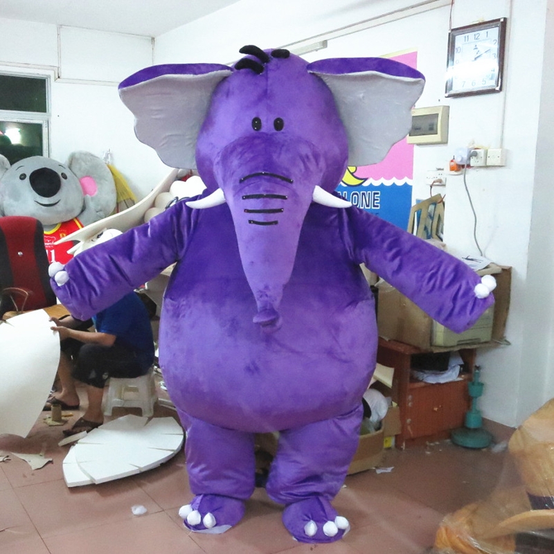 定制动漫动物园活动宣传非洲大象卡通人偶装扮巡演道具布偶衣服装