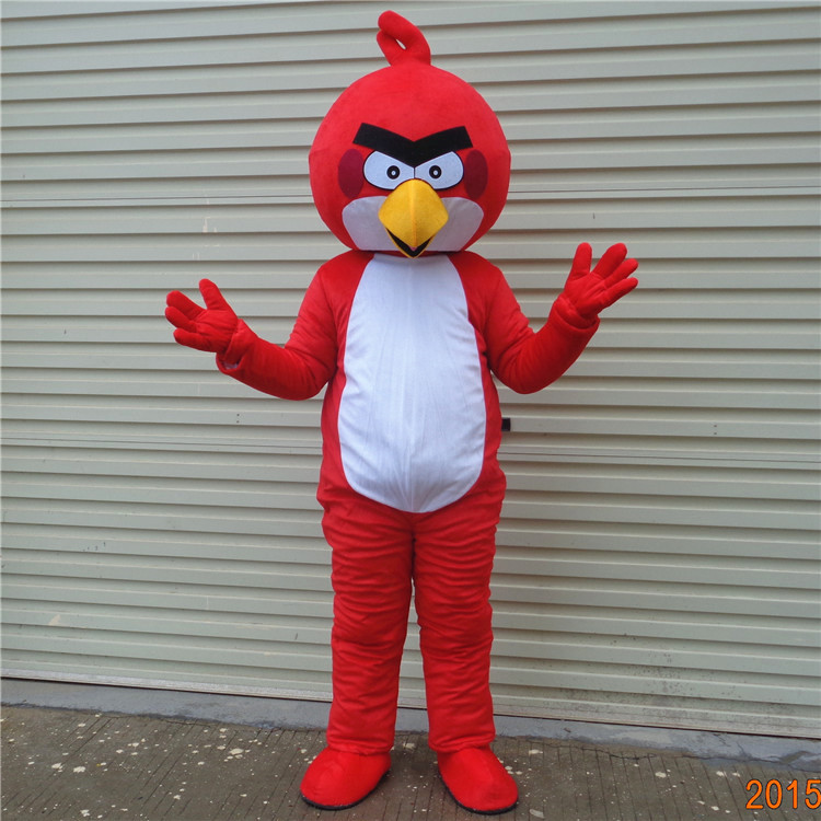 定制动漫宣传活动红色小鸟卡通人偶人穿戴巡演装扮道具布偶衣服装