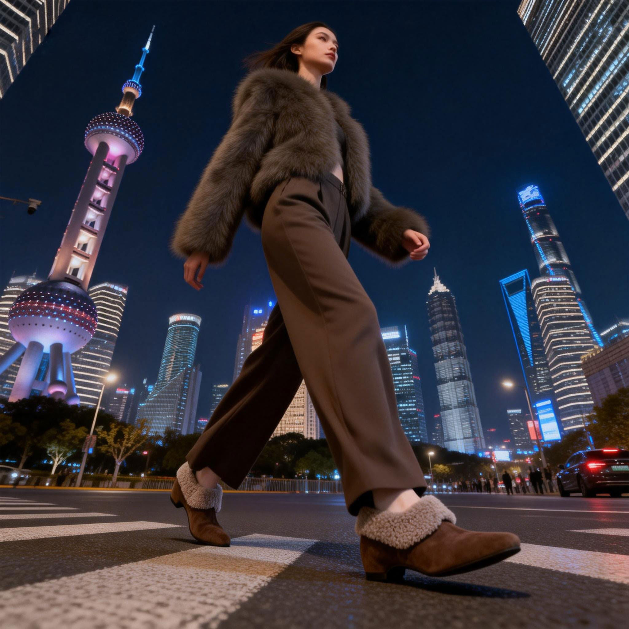 羊毛版~真皮尖头复古单鞋秋冬新款加绒毛毛鞋子女保暖棉鞋豆豆鞋,女鞋,棉鞋,淘宝优惠券,粉丝福利购,淘宝优惠卷