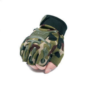 儿童半指迷彩作战术手套男童防滑骑行手套小学生户外军训护腕手套