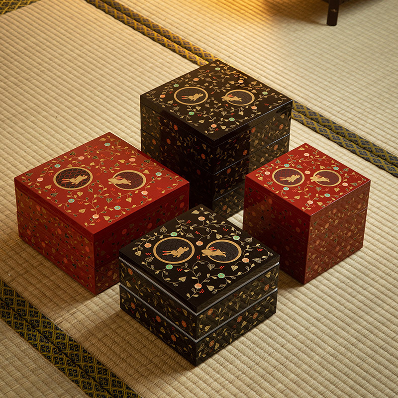 日本山中漆器首饰盒收纳轻奢高端