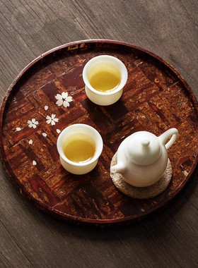 日本进口木质茶盘托盘泡茶台日式