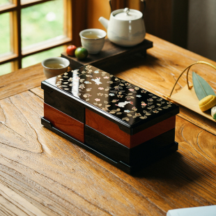 日本漆器分层果盘高端精致高颜值客厅茶几家用2026新款结婚零食盘