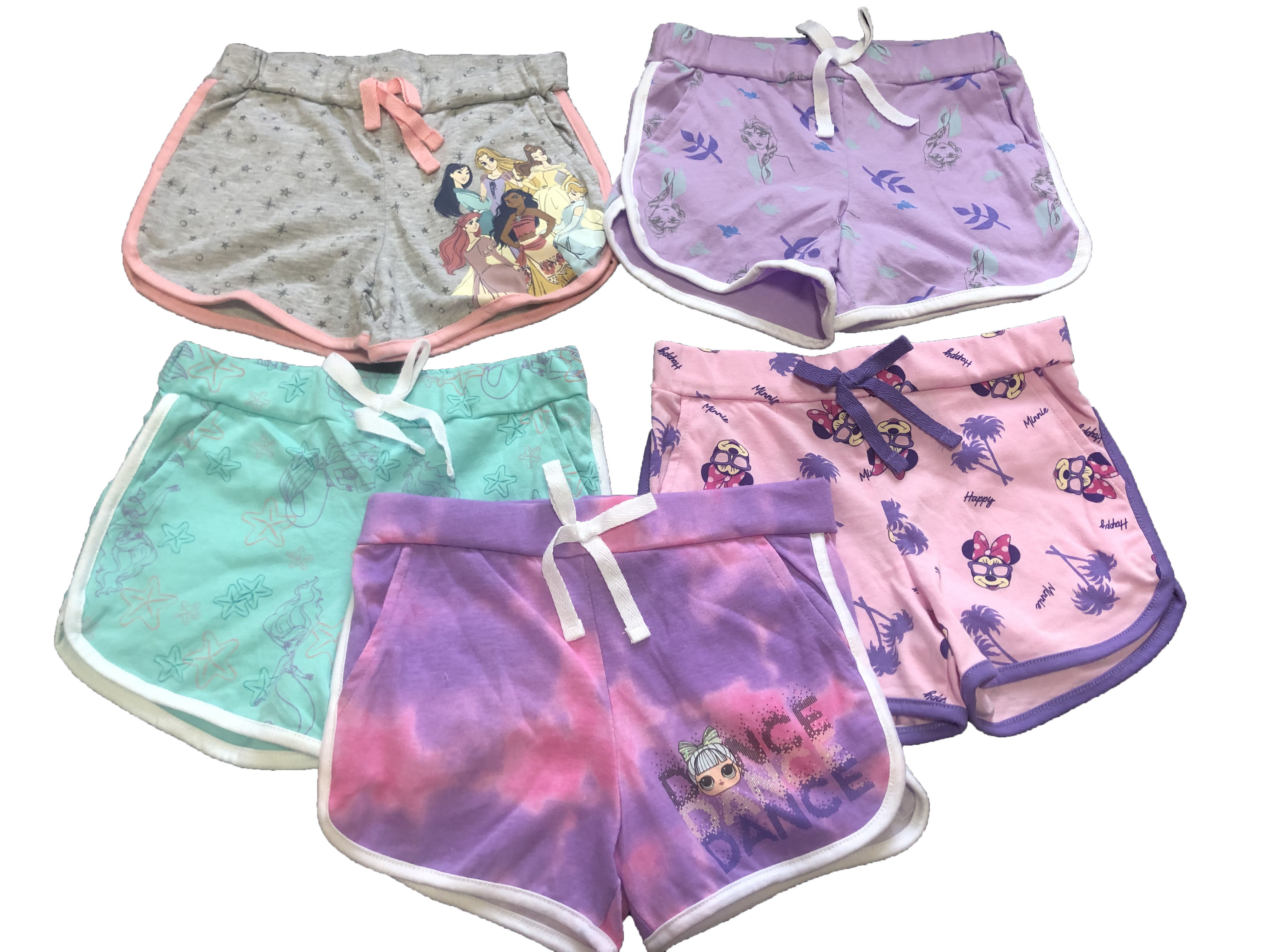 4-16冰雪奇缘短裤女童米妮家居睡裤可爱休闲带口袋防走光裤子