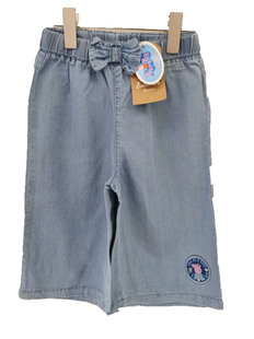 90-100码女童阔腿裤夏季可爱卡通薄款中小童裤子