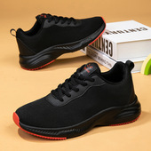 2026新款 3738小码 男鞋 青少年运动鞋 子网面黑色行政通勤公务跑步鞋