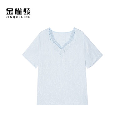 金雀绫【冰河时代】桑蚕丝设计师款镂空工艺加宽加大小衫SZA2S381