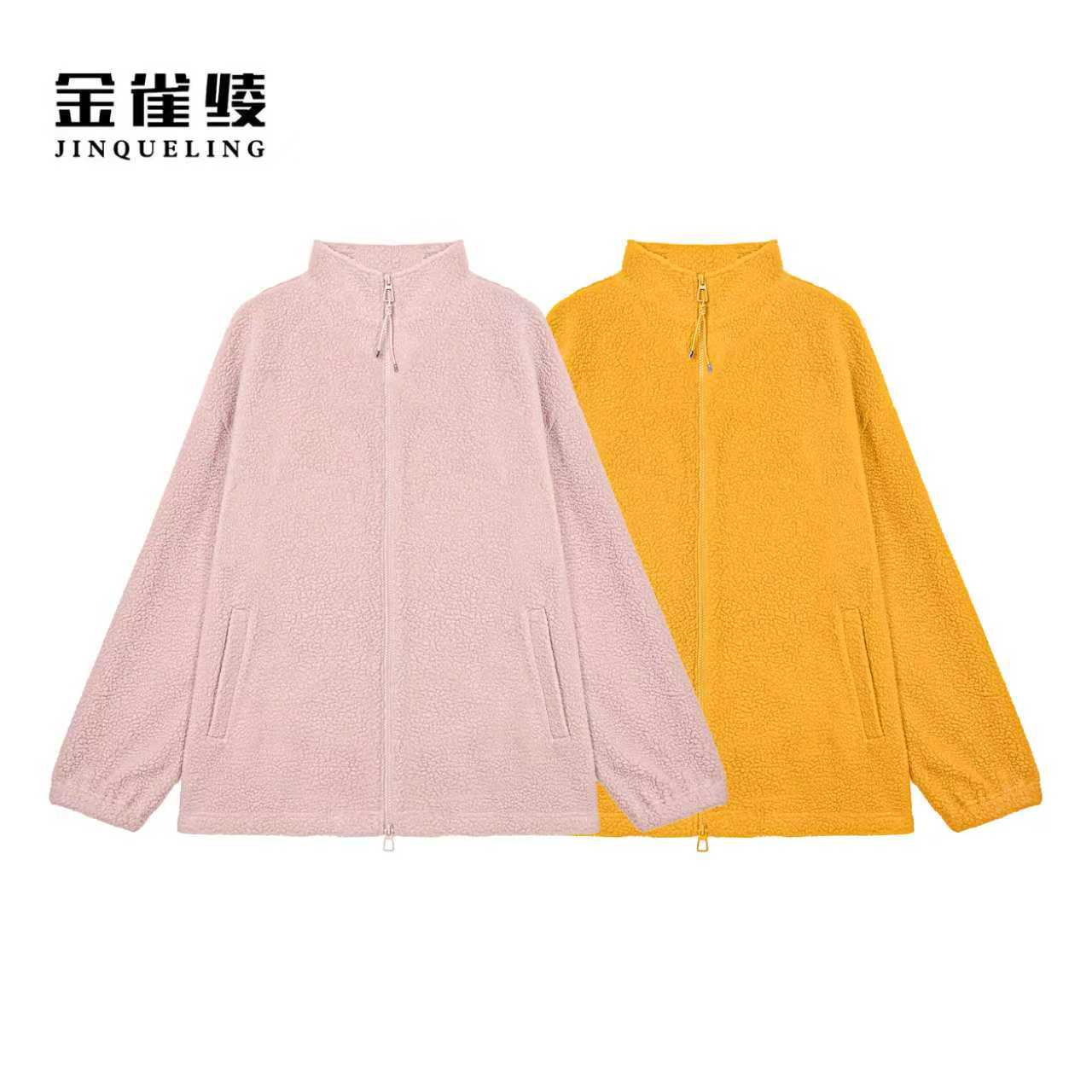 金雀绫【七彩茸茸】纯色宽松立领百搭保暖加宽加大外套SZA4TL778