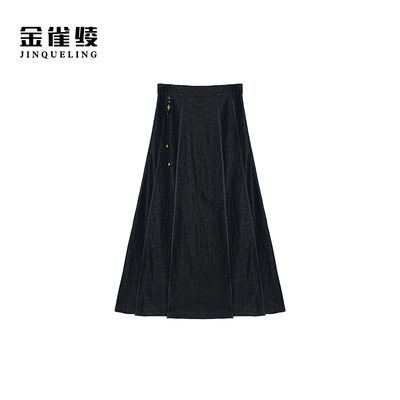 金雀绫【月华裙】香云纱龟裂纹国风加宽加大马面半身裙SZBW022