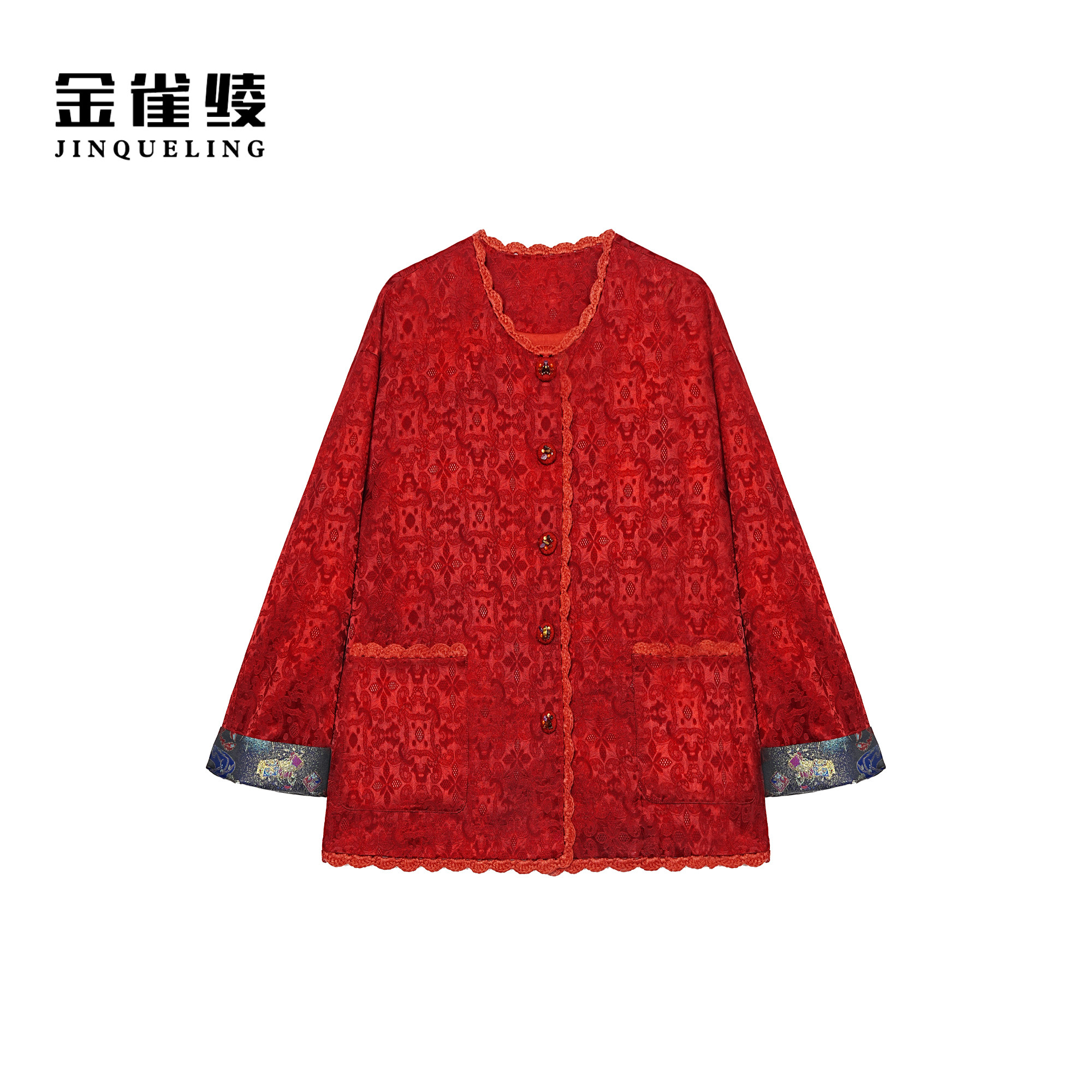 金雀绫【】复古中式提花钩花工艺加宽加大外套SZA1TW874,女装/女士精品,毛衣,淘宝优惠券,粉丝福利购,淘宝优惠卷