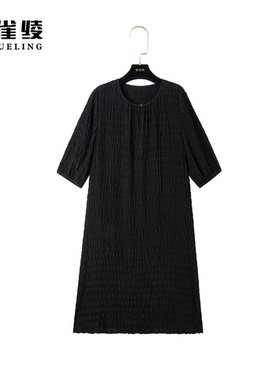 金雀绫【仲夏夜】桑蚕丝真丝显瘦气质设计师款宽松连衣裙AL6089