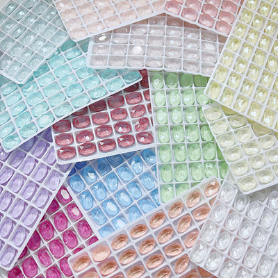 K9高货10X14mm鸽子蛋椭圆果冻多巴胺摩卡美甲钻饰品手工包钻材料