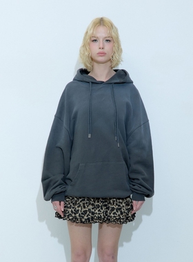 Roughneck韩国代购2025年秋季新品女装宽松纯棉抽绳连帽衫卫衣潮