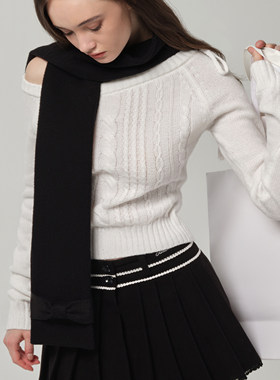 Kleesier韩国直邮小众设计师品牌围巾2025冬季新款女生纯色围脖