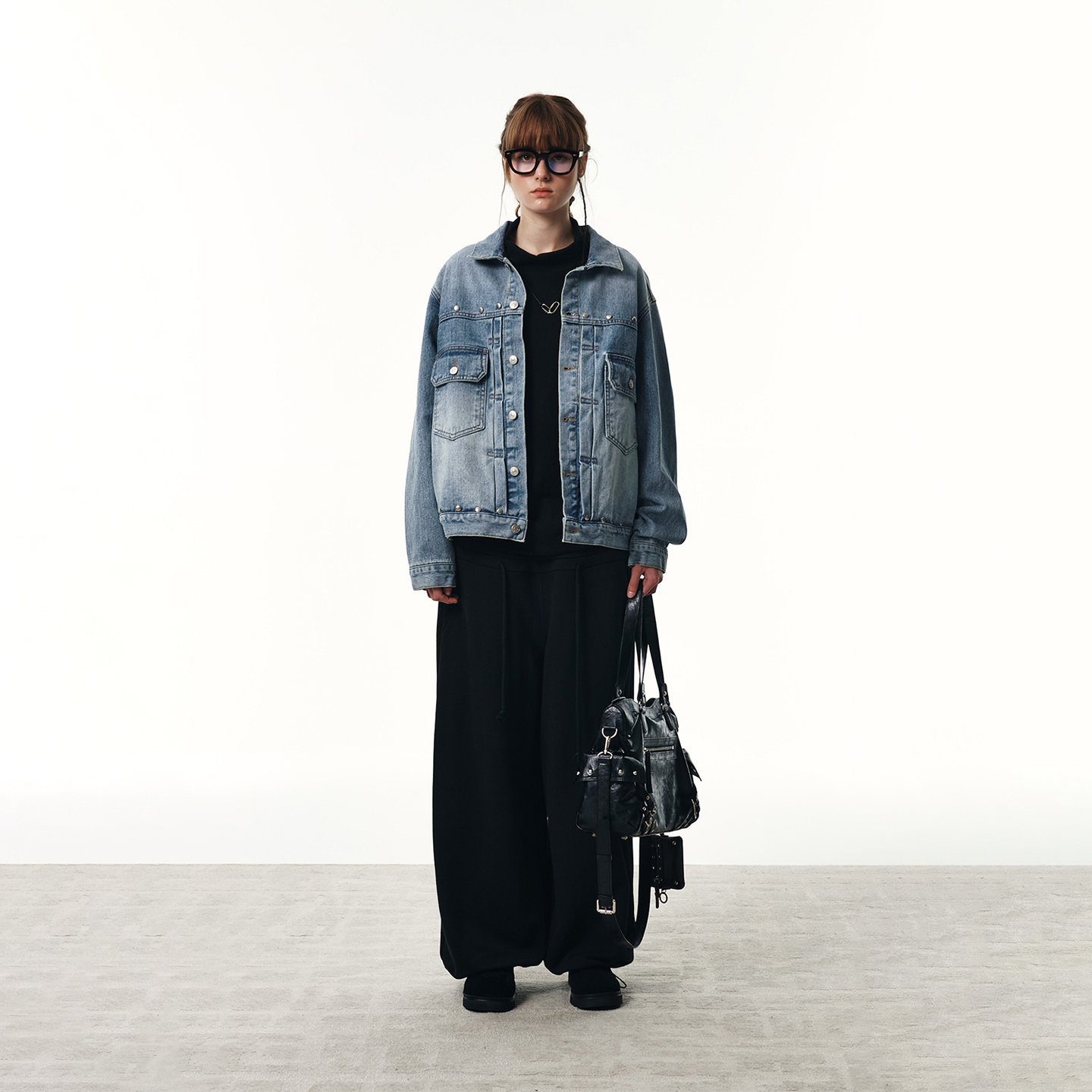 韩国直邮正品休闲裤女宽松阔腿裤