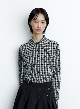 韩国设计师小众品牌roughneck2025年秋季女装衬衣时尚设计感衬衫