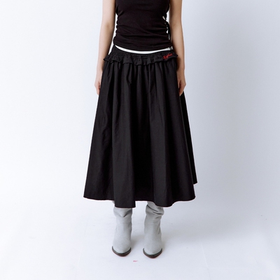 韩国设计师小众品牌白色半身裙女