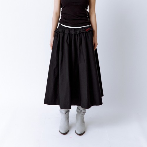 韩国设计师小众品牌白色半身裙女