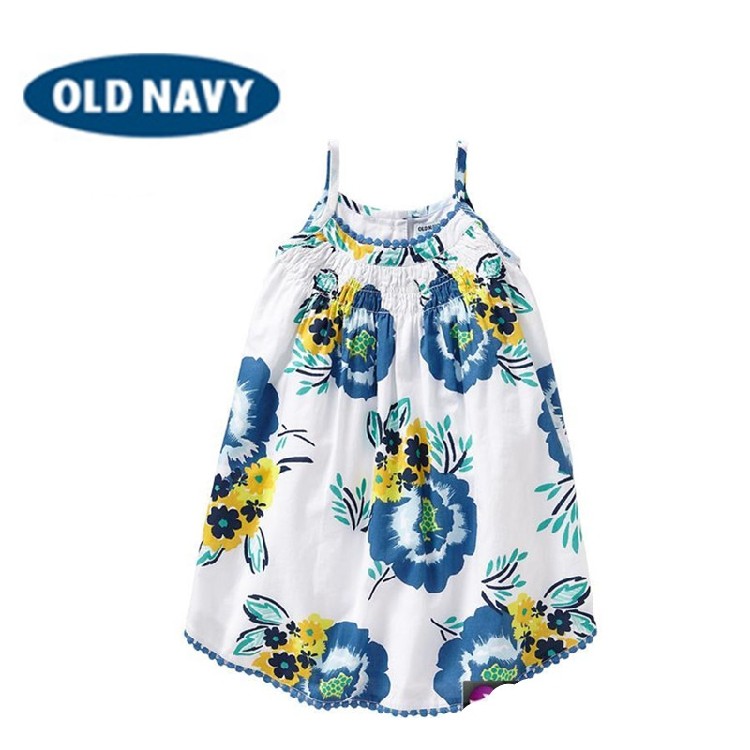 【现货】美国正品old navy女婴女宝夏款超薄凉爽海边吊带连衣裙
