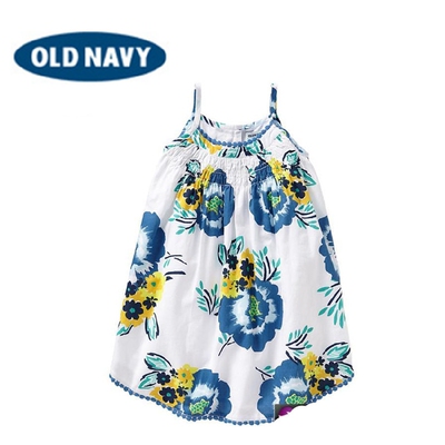 【现货】美国正品old navy女婴女宝夏款超薄凉爽海边吊带连衣裙