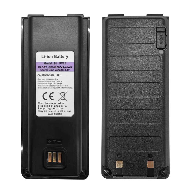 适用于宝锋对讲机电池uv-25l bf-x5pro电板type-c直充口bl-uv25