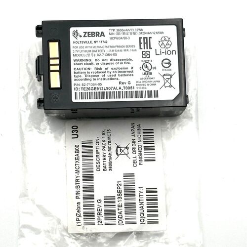 适用全新原斑马摩托罗拉讯宝 MC70/MC75/FR68/FR6000系列3420毫安