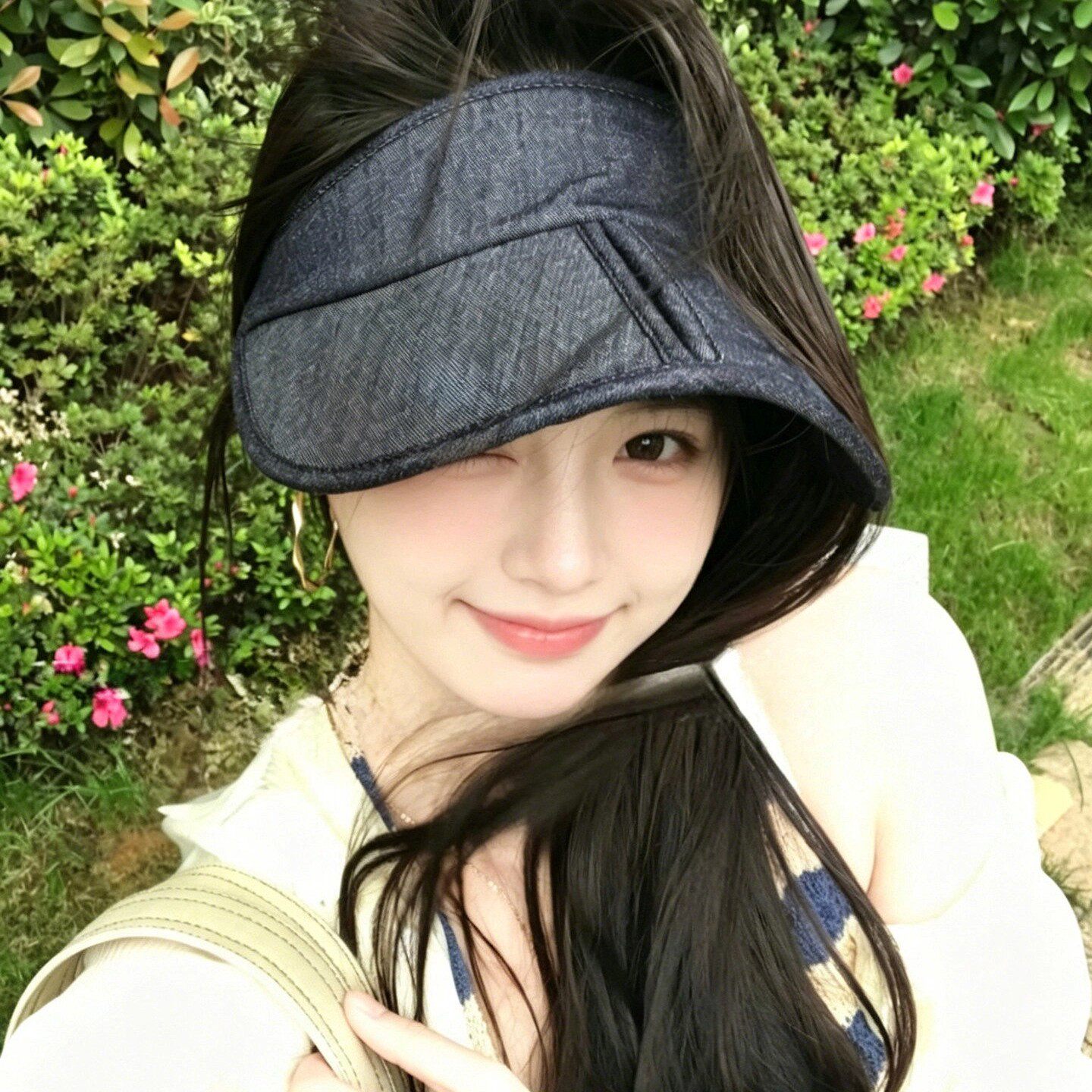 夏季明星同款空顶遮阳帽可折叠