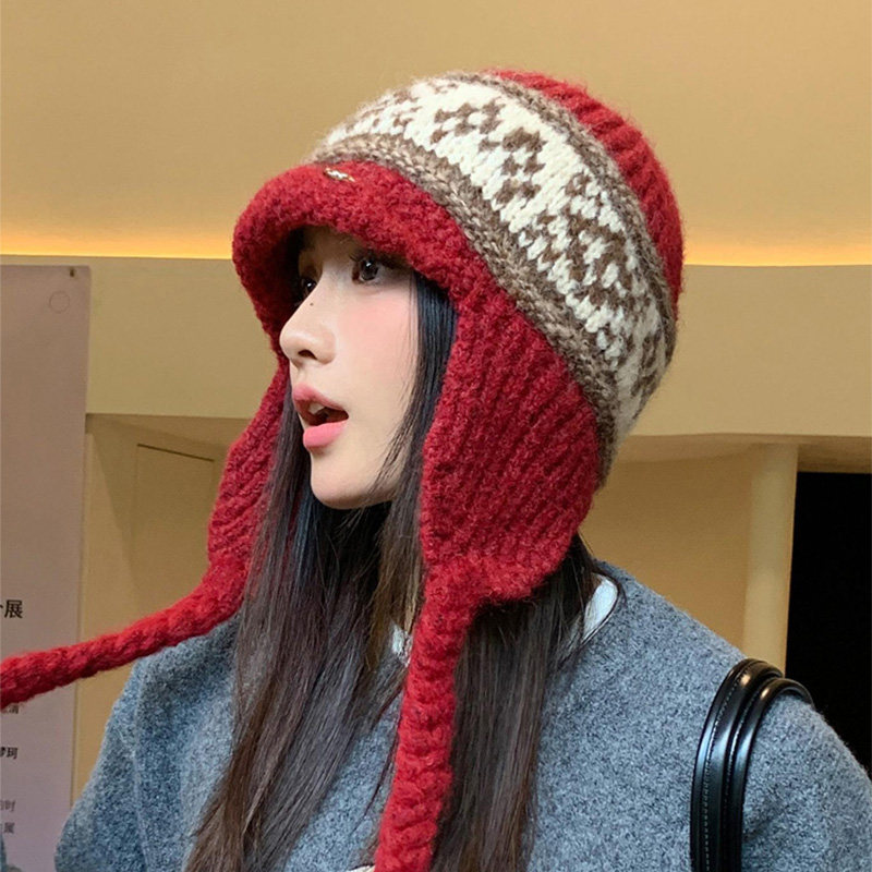 韩系可爱保暖针织帽女