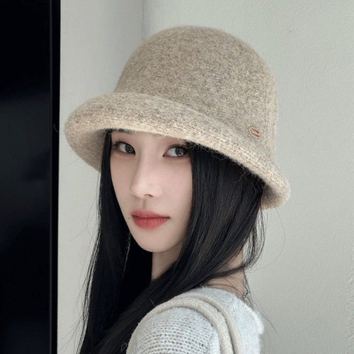 秋冬季法式优雅气质显脸小水桶帽