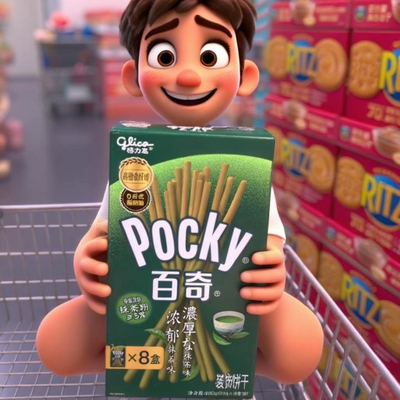 百奇抹茶饼干棒8盒特别版