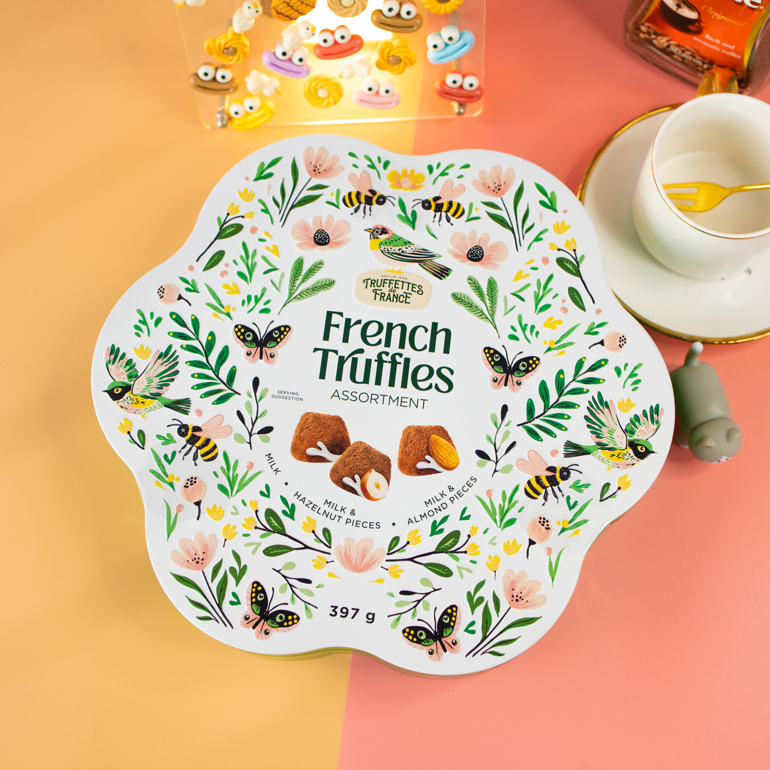 法国开市客进口坚果巧克力礼盒综合零食品铁盒装情人节送礼新年