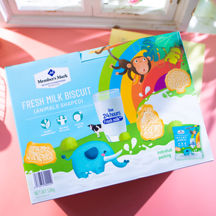 Member's Mark超市专属动物造型饼干24小时新鲜牛乳食品零食