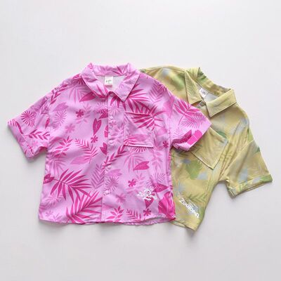 日单licct尾货90-150男女儿童短袖衬衫夏款宽松翻领Zootopia联名