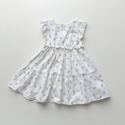 日单新品90-120女童夏季飞袖连衣