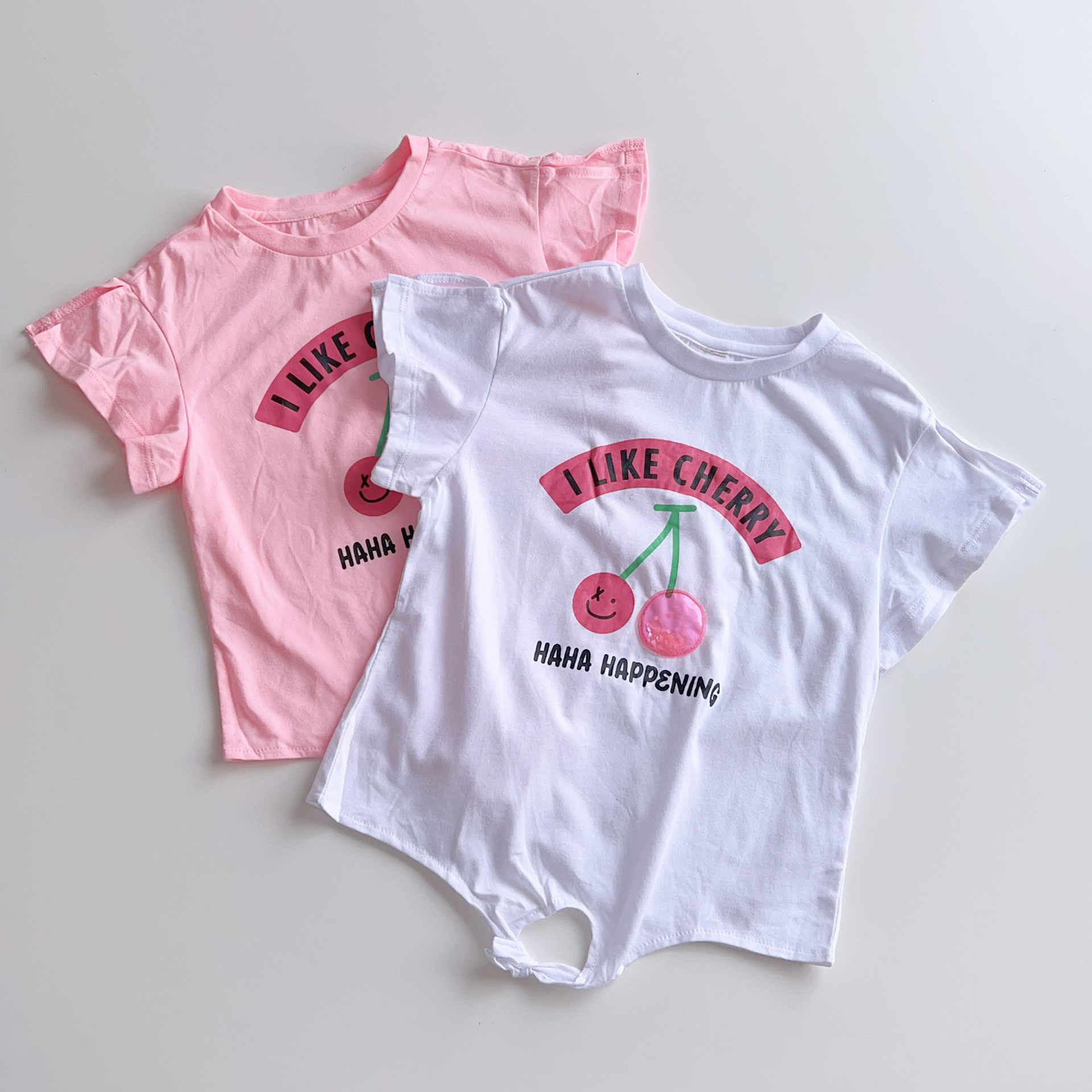 【特价清】韩单尾货110-140女孩夏季短袖T恤上衣