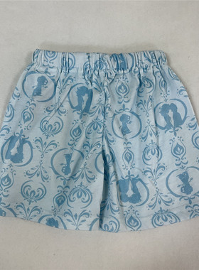 日单尾货冰雪奇缘艾莎公主童装80-95女宝宝纯棉短裤睡裤家居裤