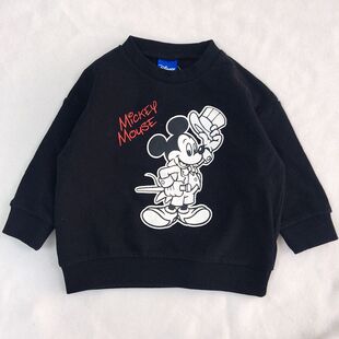 棉迪士卡通mic可爱迪士米奇毛圈卫衣外贸童装80-100