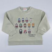 thomas托马斯男童拉绒卫衣日单外贸原单80 95码 男童套头圆领卫衣