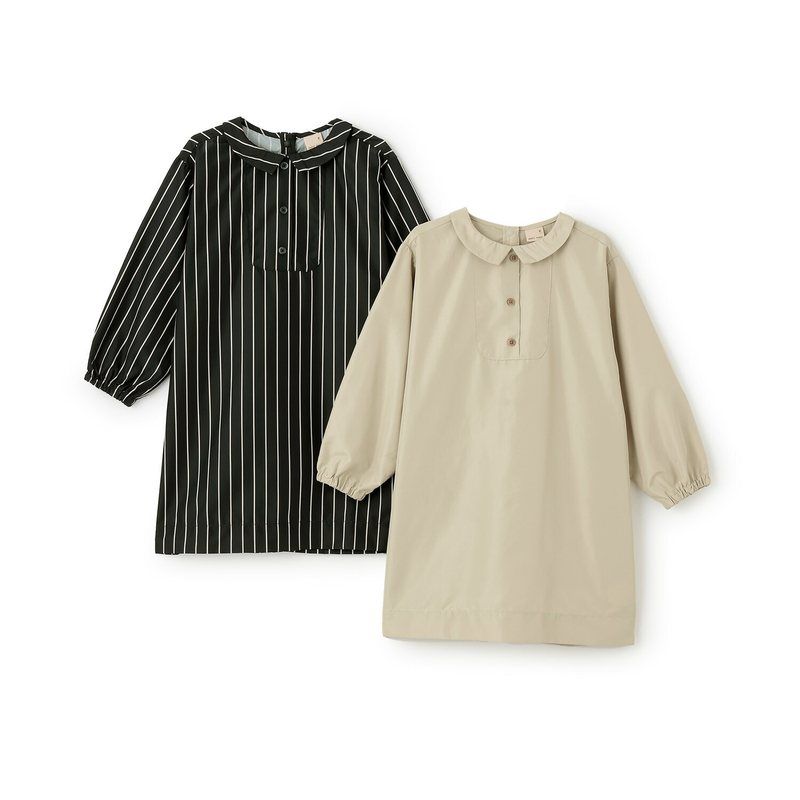 日单PM尾货S/M/L男女童围裙式罩衣拨水设计