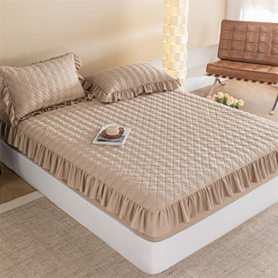 新款全棉纯棉床笠床罩夹棉床垫套罩防滑全包席梦思保护套加厚轻奢