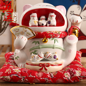 日本正品 招财猫存钱罐摆件店铺开业送礼物收银前台家居客厅发财猫