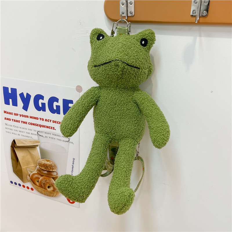 可爱卡通青蛙双肩包2025新款徐浩明同款毛绒包公仔背包搞怪孤寡包,箱包皮具/热销女包/男包,双肩背包,淘宝优惠券,粉丝福利购,淘宝优惠卷