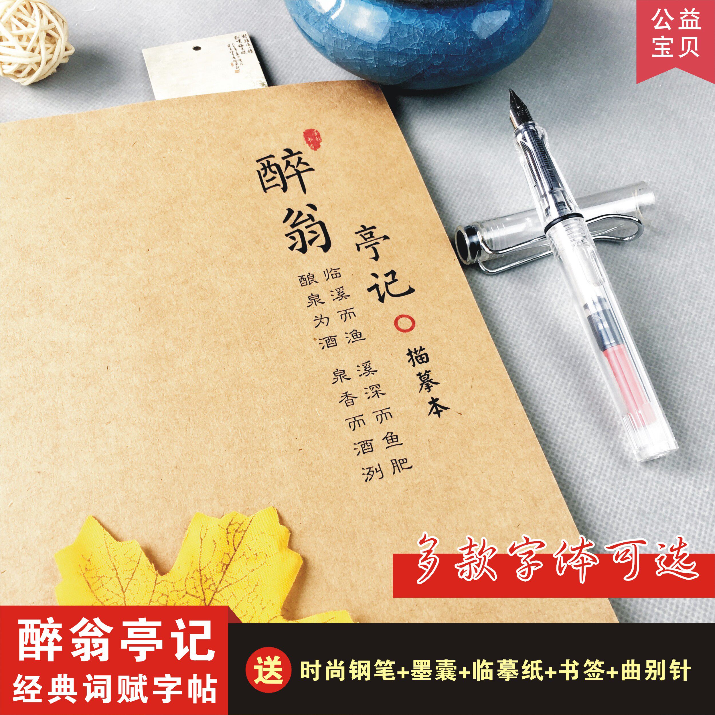 醉翁亭记字帖欧阳修原文译文成人学生楷书行书硬笔临摹钢笔练字帖