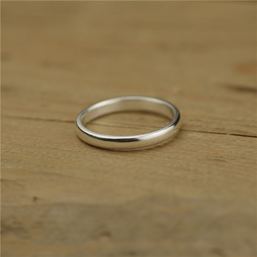 d型基本款光板简单小单身手工银