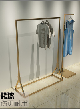 铁艺服装展示架落地式服装店衣架男女装货架现代简约陈列架中岛架